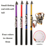Soft tail telescopic rock fishing rod dual purpose rod contraction 45cm short section portable fishing rod fishing