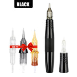 Dual Use PMU Tattoo Machine Permanent Makeup Machine RCA Golden Rotary Tattoo Pen with 2 Head Dual Type Needles Interface