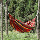 1PC Portable hammock outdoor hammock garden Sports Home Travel Camping swing canvas stripe hammock thickened anti rollover chair
