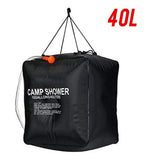 Protable 40L Solar Shower Bath Bag Outdoor Camping Hiking Water Storage Bag with Thermometer Outdoor Accessories Supplies