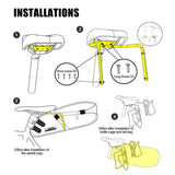 Bicycle Saddle Bag Stabilizer Bracket MTB Road Bike Rear Rack Bag Stand with Kettle Mounting Hole for Bike Accessories