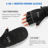 Fingerless Gloves with Flip Covers Winter Warm Flip Gloves for Fishing Cycling Camping Hiking Skiing Fishing goods