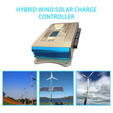 MPPT Hybrid Wind Solar Charge Controller 40A 50A 60A 100A Regulator With WiFi APP Monitor For Lead Acid Lithium Battery