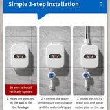Water Heater Shower 110V 220V Kitchen Faucet Mini Electric Water Heater 3500W Digital Display Fast Heating