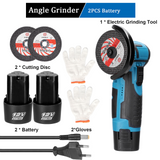 19500rpm Electric Angle Grinder Brushless Motor Rechargeable Grinding Machine Cutter for Cutting Polishing Ceramic Tile Wood