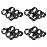 4 Pcs for Gopro Series Diving 2 Hole Butterfly Clip Standard Long Ball Clip Bracket Diving Camera Arm Double Ball Clip