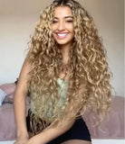 Lace Wig European Beauty Long Curly Hair Medium Gradient Small Curly Fiber Wigs Wigs