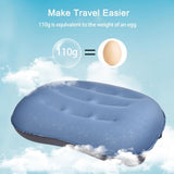 Outdoor Automatic Blue Inflatable Pillow TPU Camping Trip Nap Neck Pillow Outdoor Travel Air Pillow Neck Camping Sleeping Pillow
