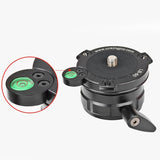 LB-60 Tripod Head Leveling Base Level Horizontal Adjustment Platform Speedy Adjustable for All Tripods with 1/4 Thread