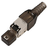 10Pcs/Lot Tool-Free Shielded RJ45 Cat 7 Termination Plug Cat7 Plug / Cat7 Connector Connectors Modular 23/24AWG-Gray