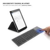 Russian/Spanish/English B033 Mini Folding keyboard, Wireless Bluetooth Keyboard with Touchpad for Windows, Android, IOS