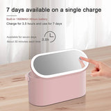 New LED Makeup Mirror With Cosmetic Mirror Box Lighted Vanity Mirror Makeup Travel Case For Skincare Eyelash Jewelry Organizers