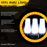 1 Pair 4 Inch 30W 6000K Round Yellow Led Fog Lights White Halo Ring Off Road Fog Lamps For Jeep Wrangler JK TJ LJ Grand Cherokee