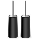 Toilet Brush Holder Bathroom Cleaning Set Flooring Stand Black Bathroom Storage and Organization