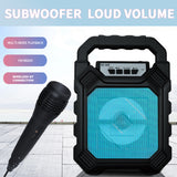 Rechargeable Cordless Outdoor Speaker BT Karaoke Machine Battery Powered with Microphone for Outdoor Gym Party Singing Dancing