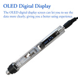 QUICKO 150~450℃ 72W Portable Temperature Adjustable Mini Electric Soldering Iron With OLED Digital Display Transparent Cover