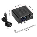 DSP Receiver Frequency and Amplitude Modulation Modes Adjustable Digital Display with Bandwidth Volumes Step Frequency