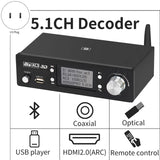 HD920PRO 5.1CH HD Audio Decoder Bluetooth 5.0 Reciever For DOLBY Atmos DTS AC3 4K 3D Converter SPDIF ARC PCUSB DAC