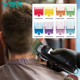 VGR Adjustable Hair Clipper Professional Electric Hair Trimmer Cordless Beard Hair Cutting Machine for Men Rechargeable USB