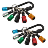 12 Pcs 1/4Inch Hex Shank Aluminum Alloy Screwdriver Bits Holder Extension Bar Drill Screw Adapter Change Keychain