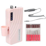 100‑240V Electric Manicure Drill Nail Drill Machine 30000RPM CW CCW Rotation Manicure Polishing Tools for Nail Salon Pink