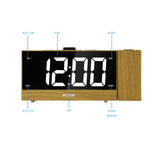 New LED Digital Projection Alarm Clock Electronic Alarm Clock with Projection FM Radio Time Projector Bedroom Bedside Mute Clock