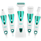7 IN 1 Waterproof Multi-Part Trim Smooth and Painless Lady Electric Shaver Epilator Fine Eyebrows Washing Instrument with box
