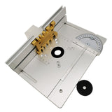 Upgrade Aluminium Router Table Insert Plate W/ Miter Gauge and Tenon Gauge and Fence for WorkBenches Wood Router Trimmer