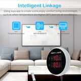 Top Tuya Smart WIFI Hygrometer Thermometer With External Temperature Humidity Detector,USB Charge or Rechargable Battery