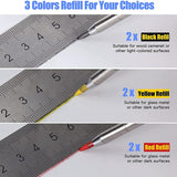 2 Carpenter's Pencil Set 6 Pencil Leads, Scriber Needle And Deep Hole Marker Marker Tool For DIY Work On Wood, Cardboard