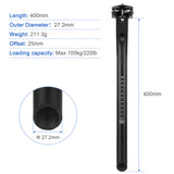 Bicycle Carbon Fiber Seat Post 27.2mm 400mm Cycling Seatpost 25mm Offset Adjustable Seatpost for Road Bicycles MTB Road Bike