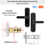 YiToo S3 WIFI Fingerprint Lock Waterproof Biometric Smart Door Lock With Tuya APP Remotely / Rfid Card / Password /Key Unlock