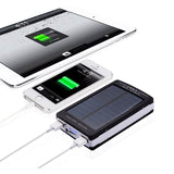 New original Dolidada Auceen Real 20000mAh Solar Power Bank+ LED Camping Light Backup Battery Charger Portable Rechargeable