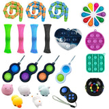 20 Pack Popetes Dimpl Fidget Toys Set New Push Bubble Sensory Fidget Toys Stress Reliever Toy Squeeze Toys Antistress