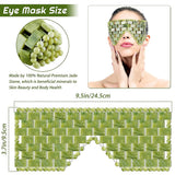 VIP LINK Jade Eye Mask Stone Eye Mask Hot &amp; Cold Using Jade Mask Green Jade Facial Eyes Sleeping Mask Relief Eye Cover Massager