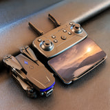 2022 LS-878 Mini Drone Quadcopter with 4K Profesional HD Dual Camera Altitude Hold Mode Foldable RC Helicopter WiFi FPV Toy Gift