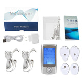 16 Mode Dual Output Digital Electronic Pulse Massager EMS Muscle Stimulator Pain Relief Machine Electro Therapy Body Massage