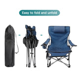 2in 1 Folding Picnics Camping Chair Portable Adjustable Reclining Lounge Chair Fishing Chair with Removable Footrest Beach Chair