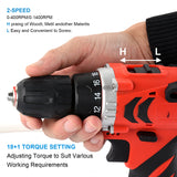 TZ05 Cordless Drill Electric Screwdriver US EU UK AU Plug Wireless Power Driver DC Lithium-Ion Battery 18+1 Clutch 5.5-20 N.M