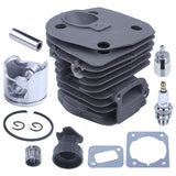 44MM Chainsaw Cylinder Piston Gasket For Husqvarna 350 351 353 With Intake Manifold Needle Bearing Spark Plug
