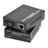 100M Single-Mode Single-Fiber Optical Fiber Transceiver HTB-3100AB Photoelectric Converter Black