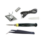 USB soldering iron kit portable 5V 8W YUSB mini welder set with plastic case including tweezers desoldering pump solder wire