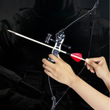18lbs Mini Archery Recurve Bow Double Aiming Bow Arrows Real Feather Arrow for Outdoor Hunting Darts Bamboo Stick Shooting