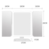 68 Light Makeup Mirror Portable LED Foldable Mirror USB Desktop Makeup Mirror Beauty Mirror Smart Touch
