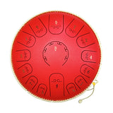 14 inch 15-Tone Carbon Steel Tongue Drum Mini Hand Pan Drums with Drumsticks Percussion Musical Instruments