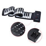 Portable Silicon 61 Keys Roll Up Piano Electronic MIDI Keyboard with Built-in Loud Speaker