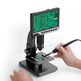 Inskam315 7 Inch IPS High Definition Screen Industrial Digital Microscope Camera 0-2000x Multipurpose Tool Dual LED Light Source
