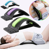 1pc Back Stretch Equipment Massager Stretcher Fitness Lumbar Support Relaxation Spine Pain Relief Health Care
