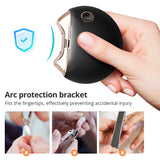 Electric Automatic Nail Clippers Safety Nail Trimmer Manicure Silent Motor Nails Cutter for Adults Kids Fingertips Toe Pedicure