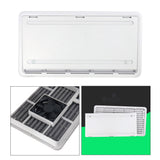 Durable Universal RV Motorhome Storage Hatch + Fan Travel Trailer Accessories White 20.47x11.02"